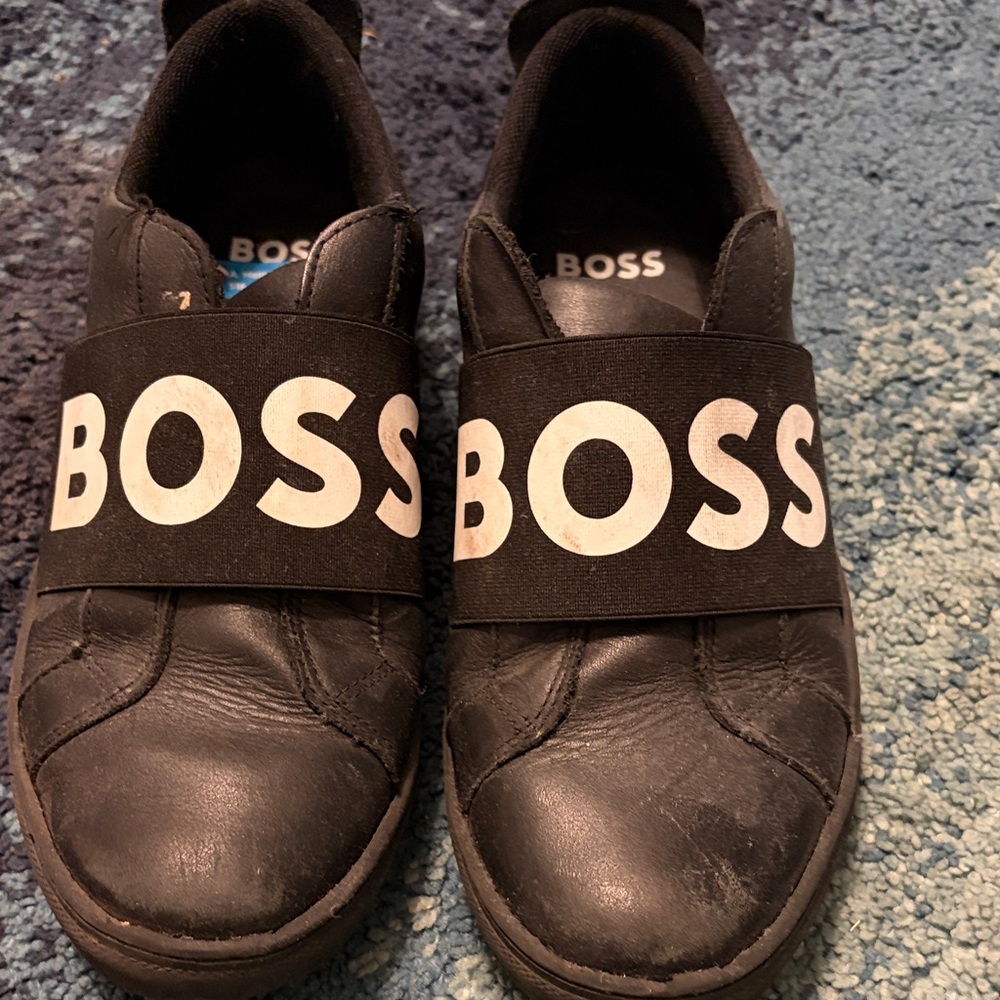 Boss Black Leather Casual Sneakers